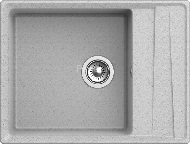 Кухонная мойка GRANFEST LEVEL 660L 660х500 1-чаша+крыло, серый