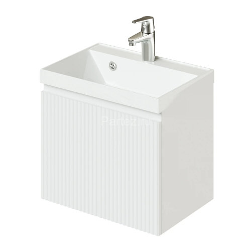 Комплект тумба Итана Kate 50 (494х344х448) подвесная, с раковиной Clarissa 50, бланж (CS00090876)