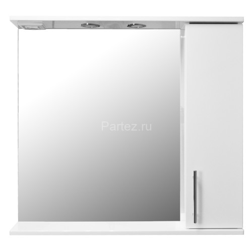 Зеркало-шкаф Loranto Karina 80 800х745х170 подвесной, с подсветкой, правосторонний, белый (CS0008651