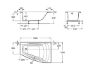 Roca HALL Angular Асимметричная акриловая ванна 150*100, правосторонняя
