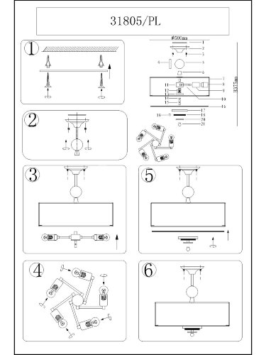 Потолочная люстра Newport 31805/PL