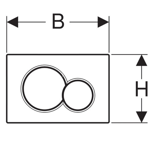 Кнопка смыва Geberit Sigma0, двойной смыв, черный