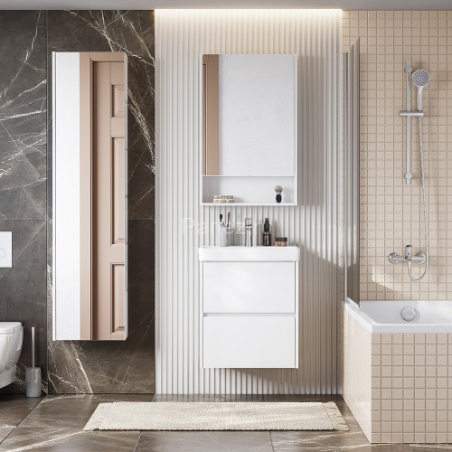 Тумба под раковину Aquaton Сканди 55 532x510x427 подвесная, белая (1A251701SD010)