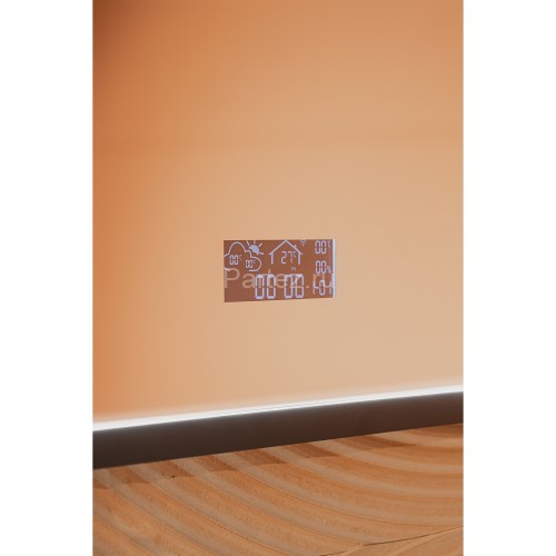 Зеркало AZARIO Эдисон - МЕТЕО 900х650 с подсветкой, бесконтактный сенсор с функцией диммера, погодны