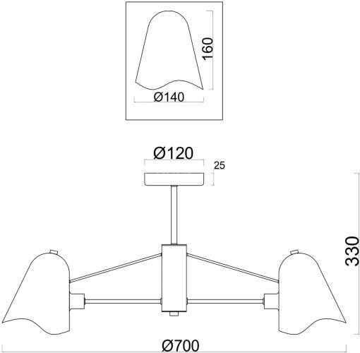 Потолочная люстра Freya FR5037PL-05S