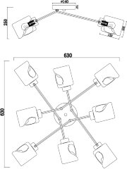 Потолочная люстра Freya FR5095CL-08G