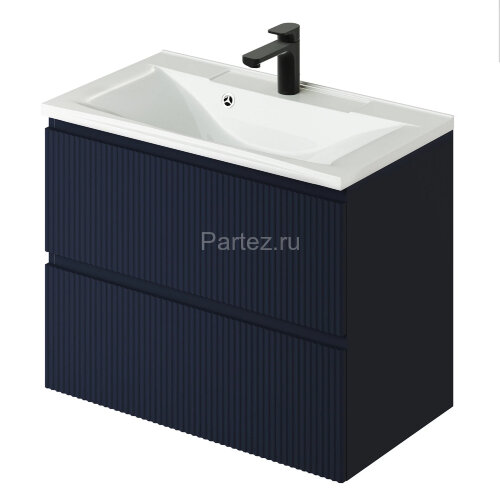 Комплект тумба Итана Kate 80 (787х444х640) подвесная, с раковиной Milena 80, океания (CS00090004)