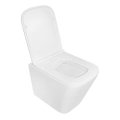 Унитаз подвесной Azario PRO 490х345х355 безободковый, в комплекте с быстросъемным сидением микролифт