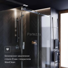 Душевая дверь Roca AREA раздвижная 160х200, толщина полотна 8мм правая, цвет профиля хром