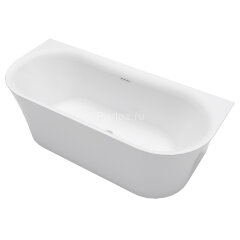 Ванна акриловая Azario ENGELS 1800x750x580 пристенная, в комплекте с сифоном и металлической рамой (