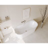 Ванна акриловая Azario ENGELS 1800x750x580 пристенная, в комплекте с сифоном и металлической рамой (