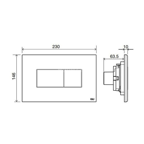 Кнопка смыва Oli KARISMA пневматическая, двойная, пластик, белый (CG27000018064)