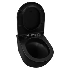 Унитаз подвесной Azario Grado 370х490х360 безободковый, система антивсплеск (Торнадо), с быстросъемн