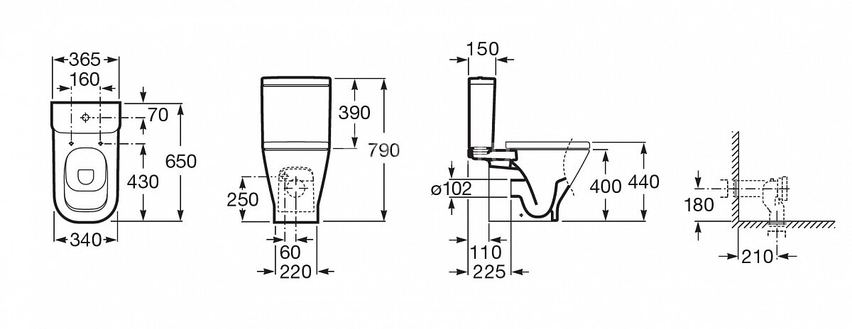 Низ к унитазу GAP гор. выпуск