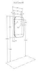Зеркало-шкаф AQUATON Сохо 60 правая, графит (1A258302AJA0R)