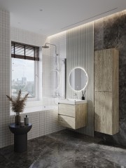 Шкаф - колонна Roca Ona 1750 подвесной, светлый дуб (A857635512)