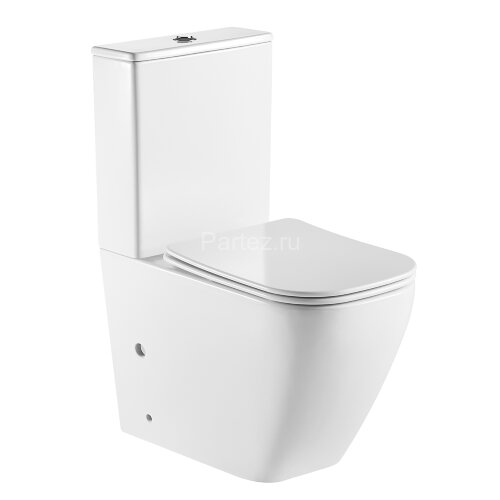 Унитаз-компакт Azario LEVANTO 620x380x830 напольный, безободковый в комплекте с бачком и сиденьем ми