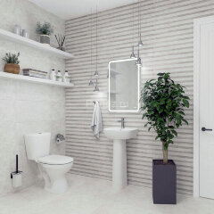 Унитаз-компакт КЕРАМИН Лаго Инкоэр с мягким сиденьем, белый