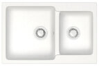 Кухонная мойка AZARIO Grand 765х500х190 двойная, искусственный мрамор, цвет Белый (CS00079900)