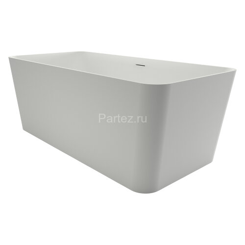 Ванна из искусственного камня Azario ESMONT 1700х780х530 свободностоящая белая матовая, с белым мато