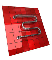 Полотенцесушитель водяной ДВИН M М-образный 50/50 c полкой, полированный (4627086010769)