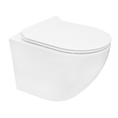 Унитаз подвесной Azario Grado 370х490х360 безободковый, с системой антивсплеск (Торнадо) в комплекте