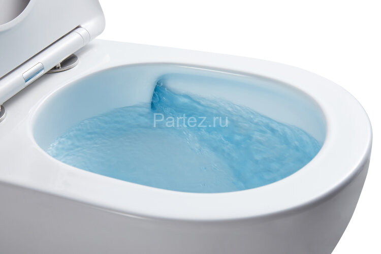 Унитаз подвесной Azario Grado 370х490х360 безободковый, с системой антивсплеск (Торнадо) в комплекте