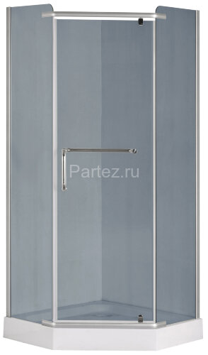 Душевое ограждение LORANTO 90х90х200 с низким поддоном 13см, серое закаленное стекло 6 мм, профиль сатин (CS-816S B 90 (GRAY))