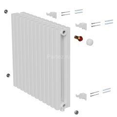 Дизайн-радиатор Royal Thermo Shift Q30 VC2050 - 08 секц. RAL9016