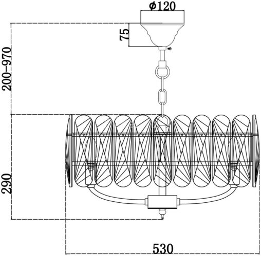 Подвесная люстра Maytoni MOD122PL-06BS