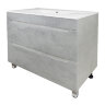 Комплект тумба Loranto Florena 80 810х470х810 напольная, с раковиной Azario Leon, светлый бетон (CS0