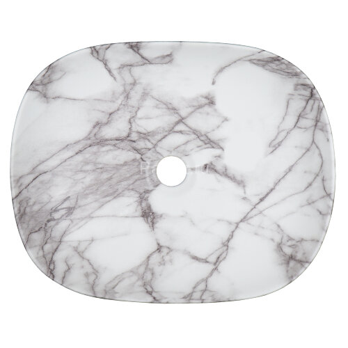 Раковина-чаша Azario 465x375x115 накладная, овальная, светлый мрамор (AZ-2185-M819)