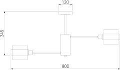 Потолочная люстра Eurosvet 70127/8 черный/дымчатый