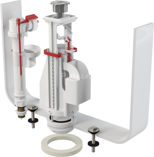 Выпускной комплект Alca Plast с двойной кнопкой, хром (SA08AS 1/2" CHROM)
