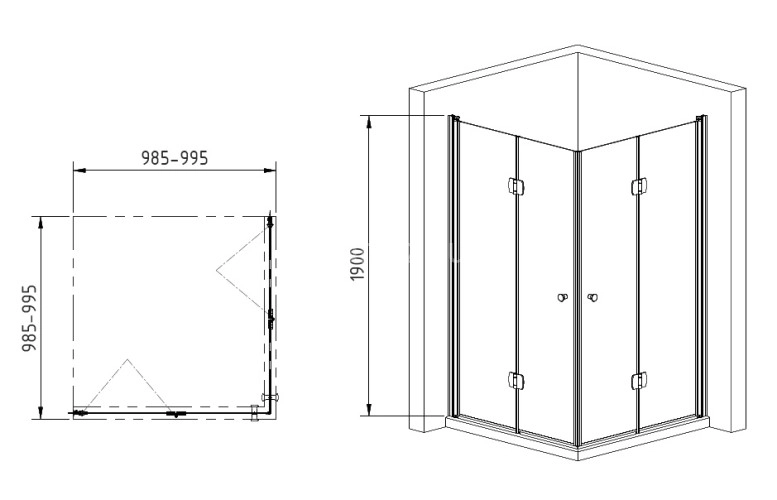 Душевой уголок Gemy Dutch Windmill S37193D-S37193D